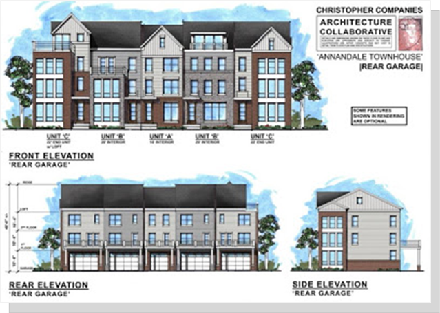 Facade of New Townhomes